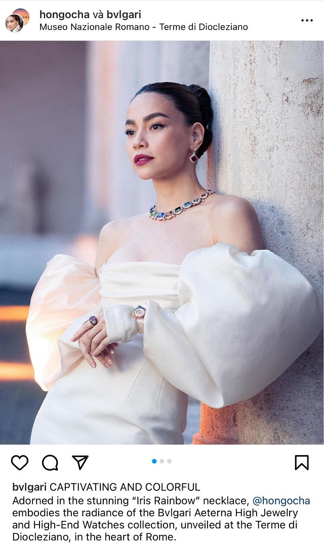 Hồ Ngọc Hà từng nhận được ưu ái tương tự từ thương hiệu BVLGARI.
