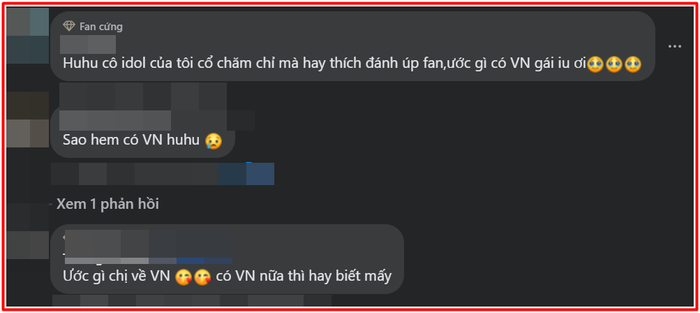 Nhiều fan tiếc nuối khi Việt Nam không có tên trong danh sách fan meeting sắp tới của Lisa.