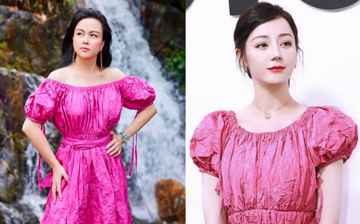 Phượng Chanel diện mẫu váy giống Địch Lệ Nhiệt Ba, thả trễ nải để lộ vai trần Ảnh 2