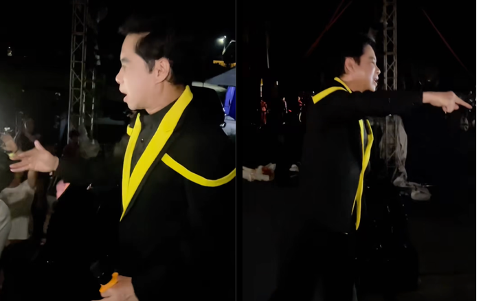 Showbiz 24/9: Danh ca Ngọc Sơn cố gắng hát chay với âm lượng lớn để phục vụ cho khán giả. Ảnh: Chụp màn hình