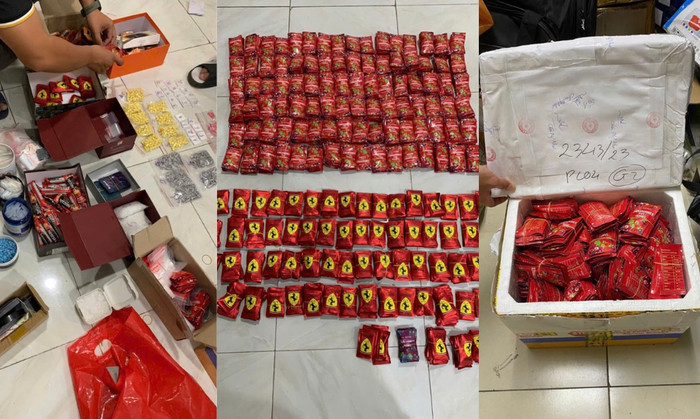 Tang vật vụ án Công an TP HCM thu giữ.