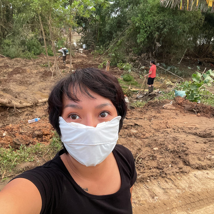 Nhóm thiện nguyện của Thái Thùy Linh đã hỗ trợ nhiều nơi chịu ảnh hưởng sau bão. 