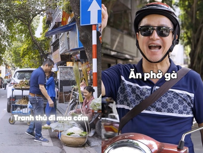 NSƯT Chí Trung tận hưởng mùa thu ở Hà Nội.