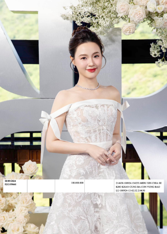 Midu có tên trong danh sách sao kê tiền quyên góp lũ lụt. Nữ nghệ sĩ ủng hộ số tiền 100 triệu đồng.