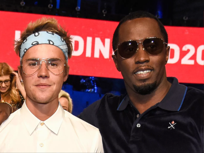 Sean 'Diddy' Combs và Justin Bieber.