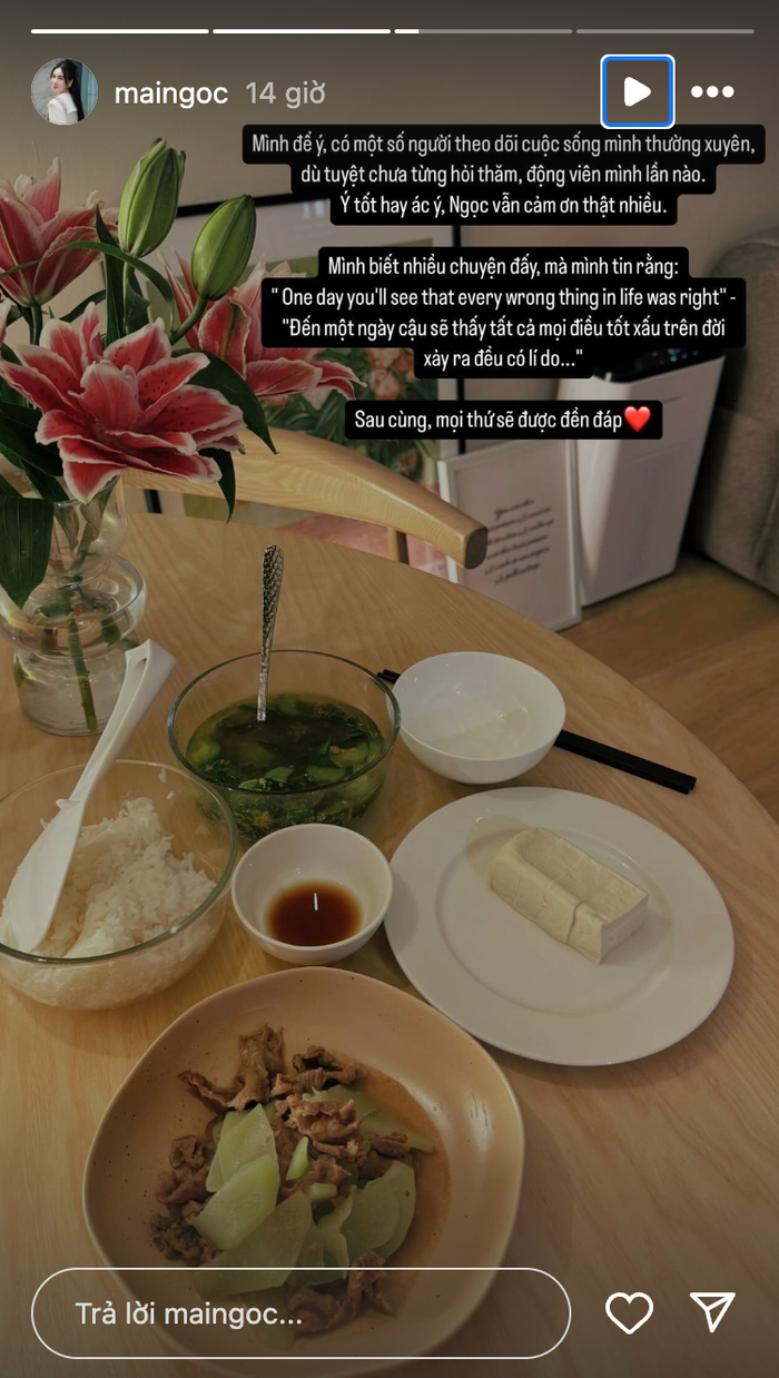 MC Mai Ngọc bình thản đối diện với mọi câu chuyện trong cuộc sống. Ảnh: Chụp màn hình