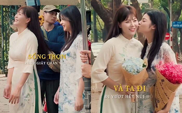 Thanh Hương được con gái màn ảnh hôn vào má cực tình cảm.