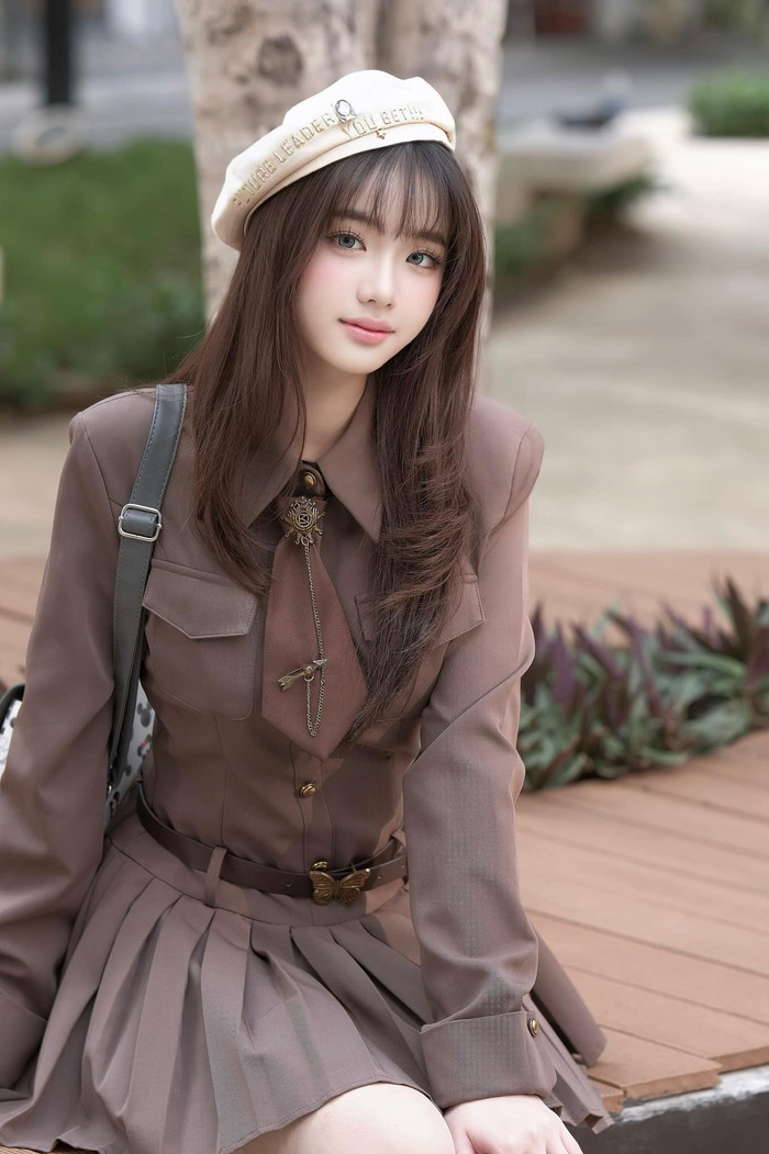 Con gái nuôi Bằng Kiều thu hút với vẻ đẹp sắc sảo.