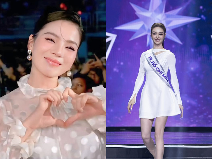 Lệ Quyên đến ủng hộ MLee tại chung kết Miss Universe Vietnam 2024. Cả hai chơi thân với nhau. 