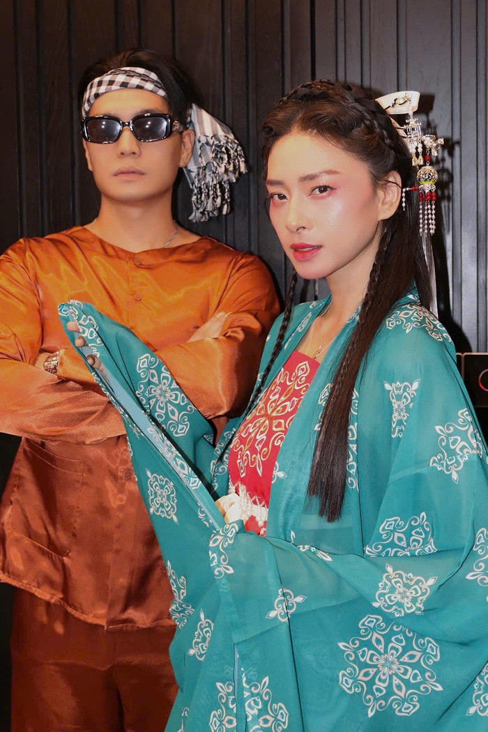 Showbiz 27/9: Ngô Thanh Vân lựa chọn lui về ở ẩn, vui vẻ điều hành quán đồ ăn chay cùng Huy Trần. Ảnh: FBNV