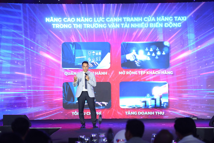 Đại diện VNPAY Taxi phát biểu tại Hội nghị