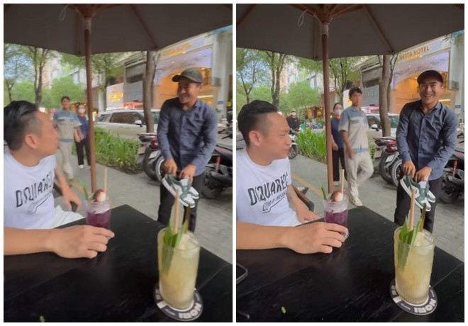 Duy Mạnh cười nói vui vẻ khi bị nhận nhầm là Tuấn Hưng.