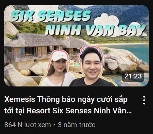 Địa điểm này vừa hay cũng là nơi Xemesis và Xoài Non công bố tin đám cưới vào 3 năm trước.