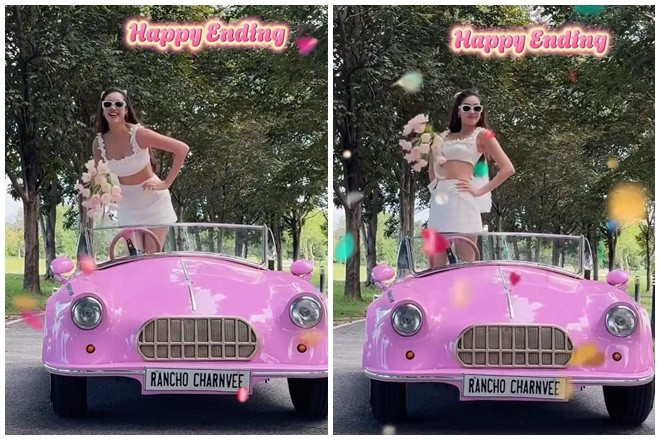 Hoa hậu Khánh Vân xinh đẹp, khỏe khoắn khi chụp ảnh cưới.