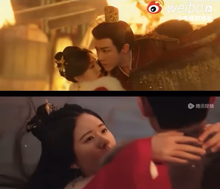 Loạt cảnh quay giống nhau đến bất ngờ trong hai bộ phim của Lưu Vũ Ninh và Triệu Lộ Tư.