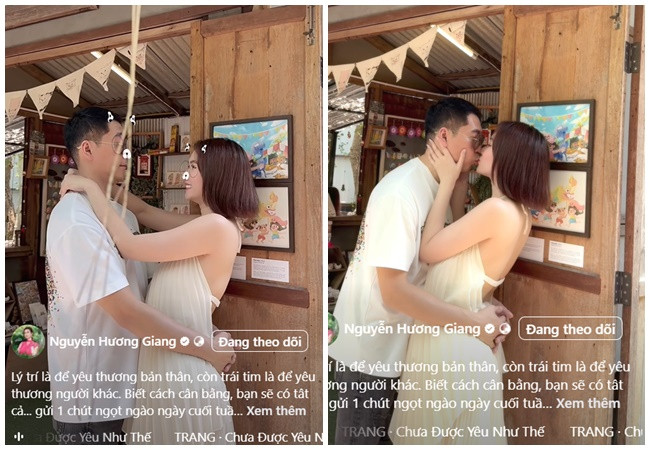 Hương Giang tung clip khóa môi bạn trai.&nbsp;