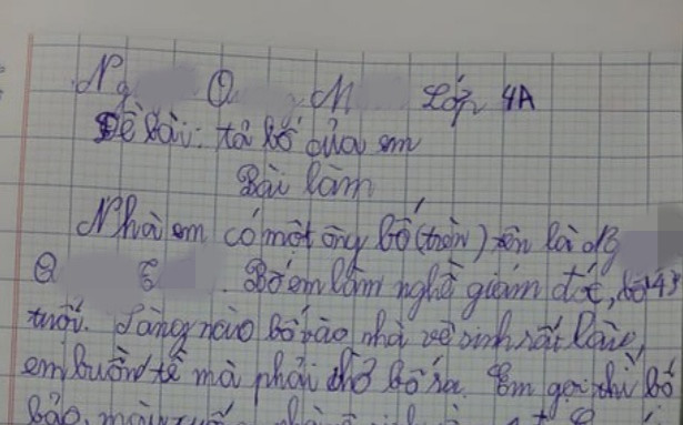 Bài văn tả bố đạt điểm 10 nhưng đọc xong phụ huynh phải tự kiểm điểm bản thân Ảnh 2