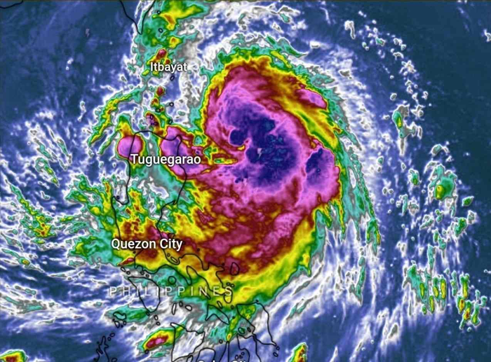 Bão Krathon mạnh lên thành bão nhiệt đới dữ dội ngày 29/9. (Ảnh: Windy.com)