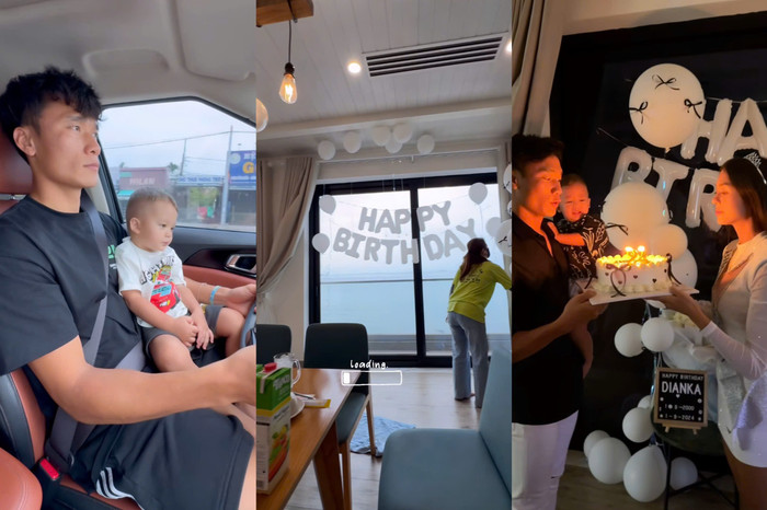Thủ môn Bùi Tiến Dũng đưa vợ đến một resort sang trọng để tổ chức sinh nhật đón tuổi 24.