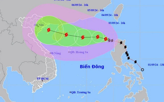 Diễn biến mới bão số 3 khả năng trực tiếp đổ bộ miền Bắc với cường độ rất mạnh Ảnh 2