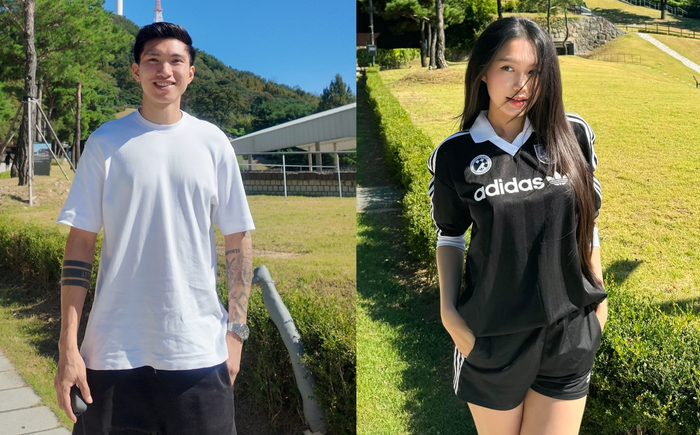 Vợ chồng Doãn Hải My - Đoàn Văn Hậu cùng 'check in' tại Hàn Quốc.