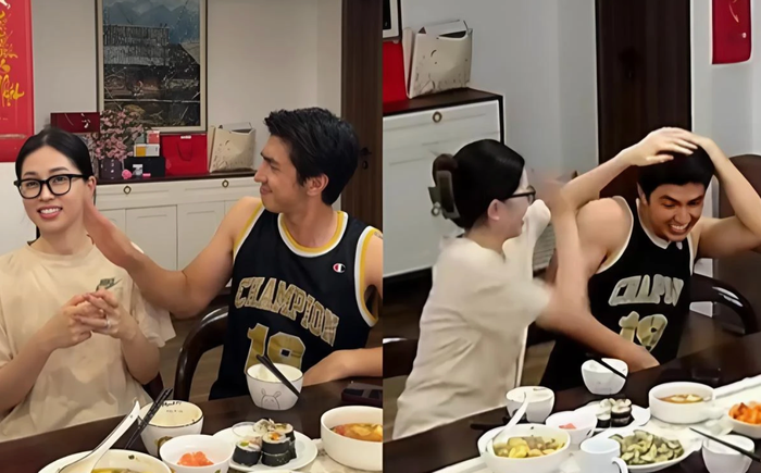 Cách đây không lâu, đoạn video Á hậu Phương Nga và chồng 'đánh yêu' qua lại 'viral' khắp các diễn đàn mạng xã hội.