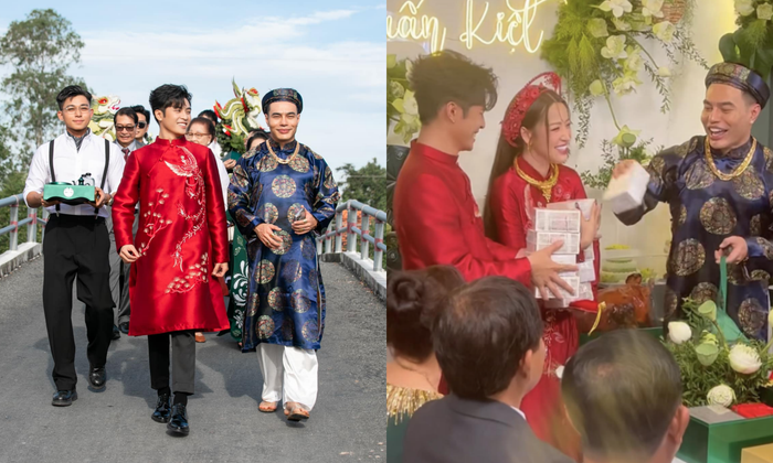 Lê Dương Bảo Lâm trong đám cưới của Puka và Gin Tuấn Kiệt.