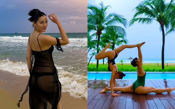 Phương Trinh Jolie diện bikini nóng bỏng, khoe xoạc chân thẳng tắp khi đang bầu 4 tháng Ảnh 2