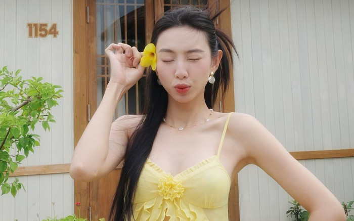 'Mốt' diện áo mỏng tanh, khoe 'gò bồng đảo' của hoa hậu Thùy Tiên Ảnh 2