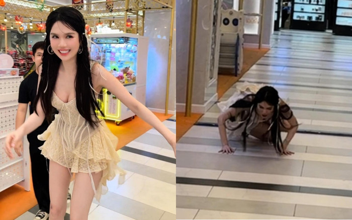 Khán giả phản ứng Ngọc Trinh mặc hở hang đi trượt patin Ảnh 2