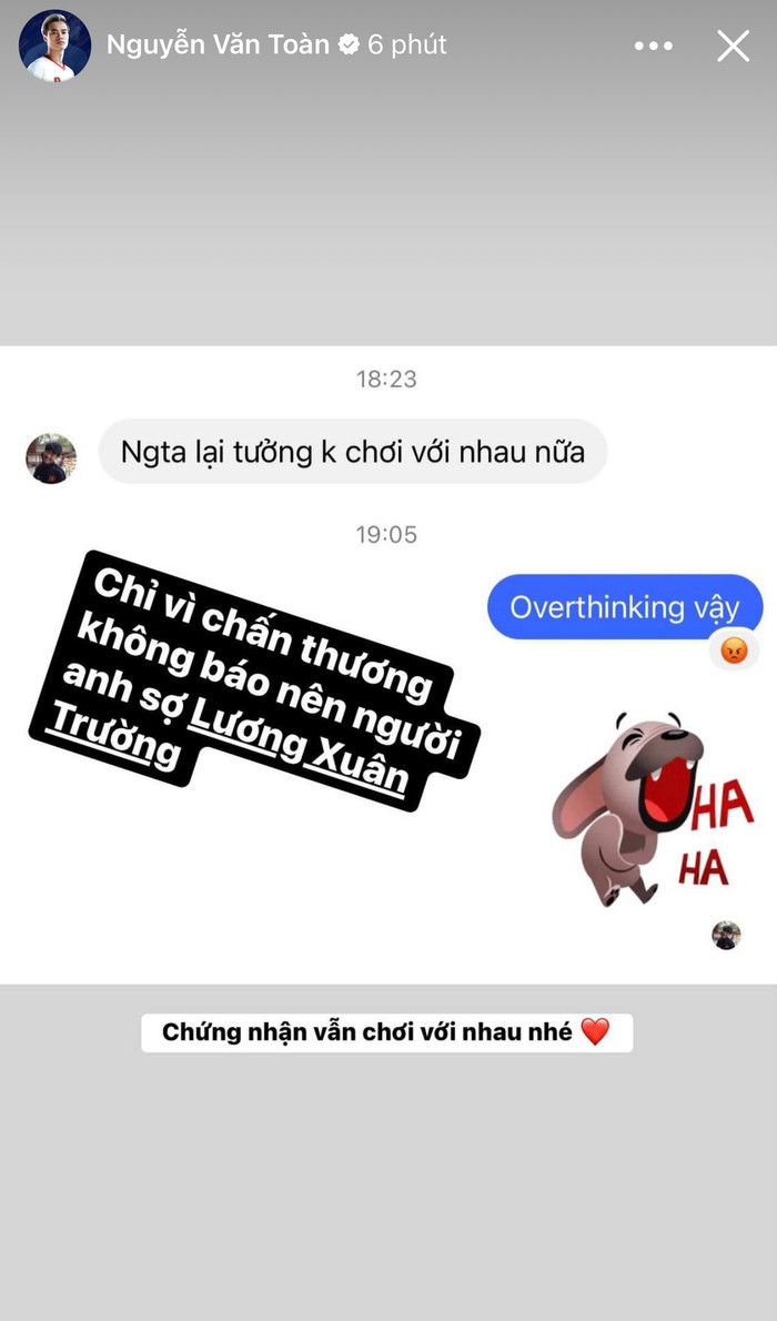 Văn Toàn phủ nhận thông tin nghỉ chơi với Lương Xuân Trường sau nhiều năm gắn bó.