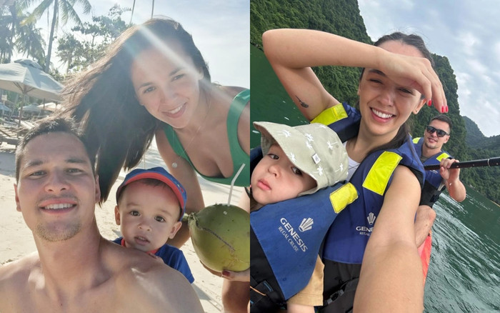 Nhan sắc lai Tây gợi cảm chẳng kém hoa hậu của vợ thủ môn Nguyễn Filip Ảnh 2