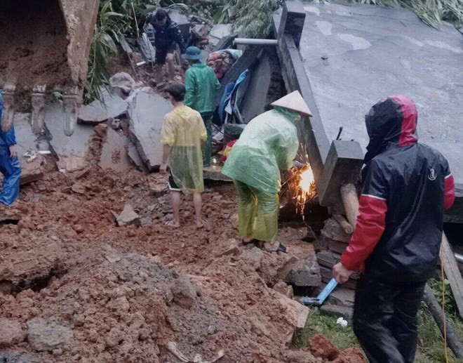 Hiện trường vụ sạt lở