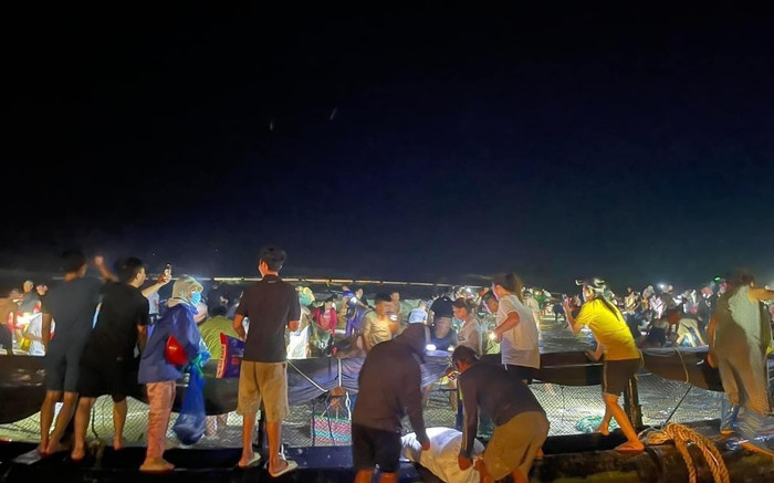 Hàng tấn cá dạt vào bờ sau bão YAGI, người dân Quảng Ninh đổ xô ra biển nhặt lộc trời Ảnh 2