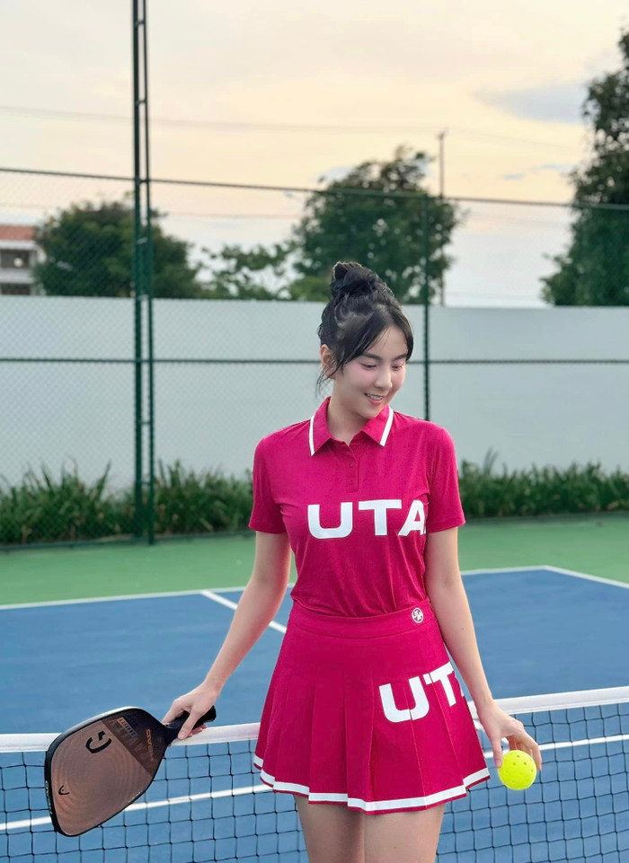 MC Mai Ngọc thời gian gần đây đang chơi pickleball. Ảnh: FBNV