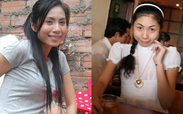 Diện mạo Thủy Tiên trước khi can thiệp phẫu thuật thẩm mỹ.