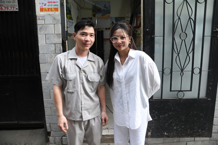 Anh Ngô Triệu Lam (công nhân) và Diệp Lê.
