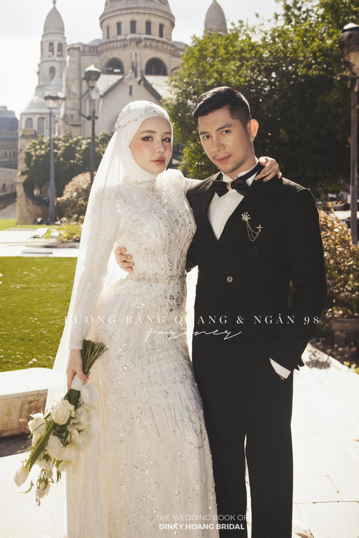 Ngân 98 và Lương Bằng Quang đã chụp nhiều bộ ảnh cưới nhưng chưa tổ chức đám cưới. (Ảnh: FBNV)