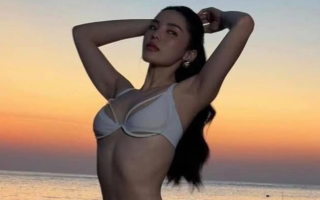 Hoa hậu Kỳ Duyên diện bikini nhỏ xíu, để lộ xương sườn gây lo ngại Ảnh 2