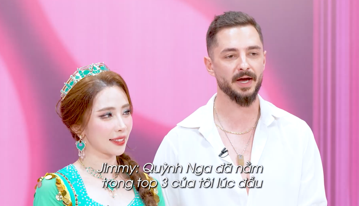 Quỳnh Nga và Jimmy dành cho đối phương những lời có cánh, thể hiện sự quyết tâm cho những vòng thi tiếp theo tại Bước Nhảy Hoàn Vũ. Ảnh: Chụp màn hình