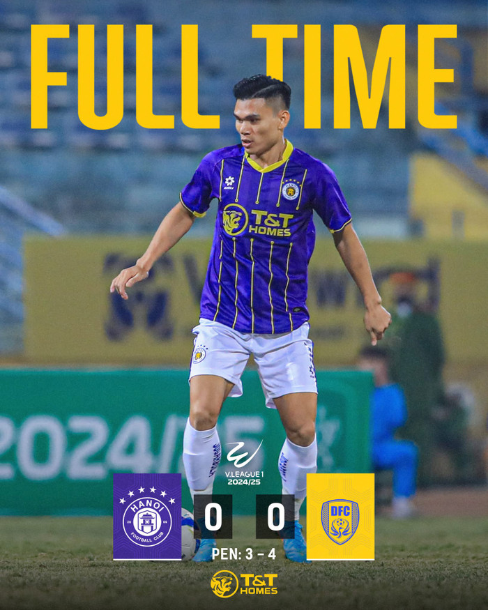 Dù được chơi trên sân Hàng Đẫy nhưng Hà Nội FC bất ngờ bị CLB Đồng Tháp loại ở Cúp Quốc gia. Ảnh: Hà Nội FC