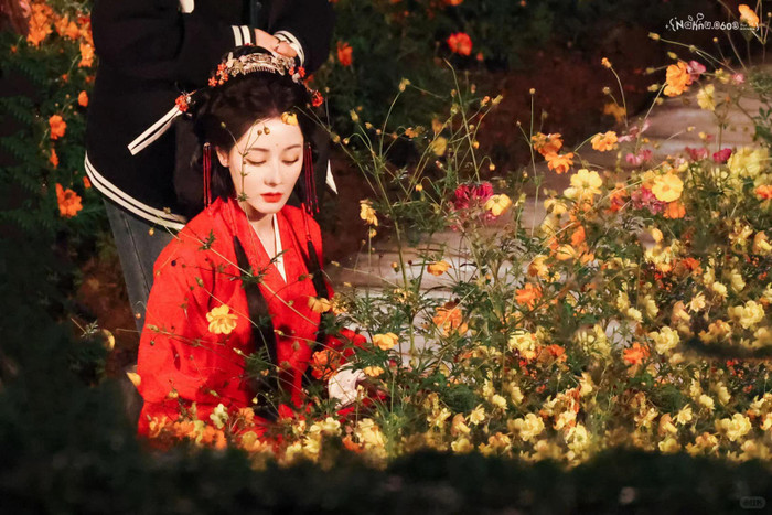 Địch Lệ Nhiệt Ba đang miệt mài đóng phim mới. Ảnh: Sưu tầm