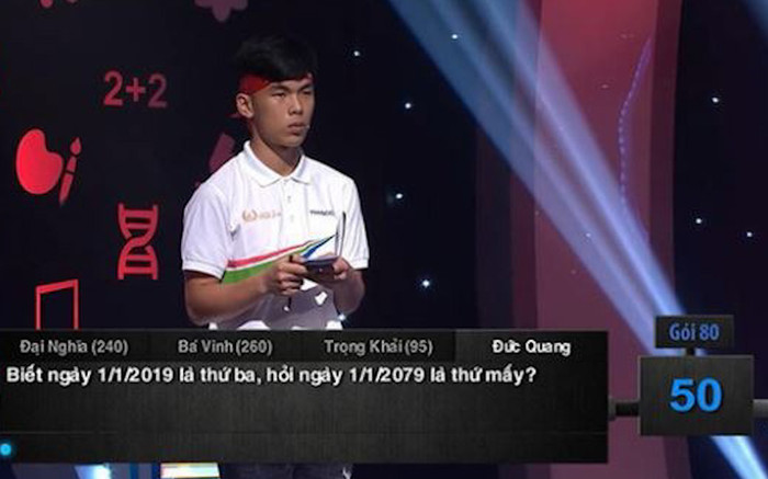 Bài toán Olympia 'Ngày 1/1/2019 là thứ Ba, ngày 1/1/2079 là thứ mấy?': Đáp án không phải ai cũng biết Ảnh 2