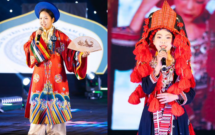 Trong đêm chung kết, Trần Tuệ Anh thuyết trình về bộ trang phục truyền thống của người Dao Đỏ còn Vũ Đoàn Tuệ Minh thuyết trình về bộ áo Nhật Bình.