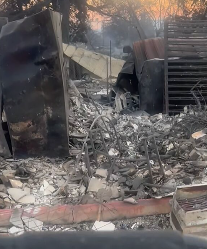 Ngôi nhà của nữ diễn viên Dalyce Curry bị thiêu rụi hoàn toàn trong đám cháy. (Ảnh: Sưu tầm)