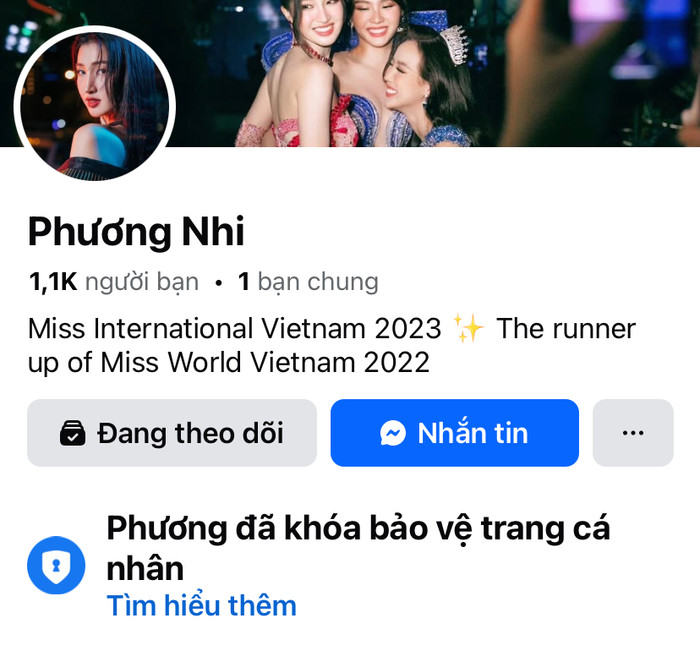 Hình ảnh mới nhất của trang Facebook cá nhân của Á hậu Phương Nhi. Ảnh: Chụp màn hình