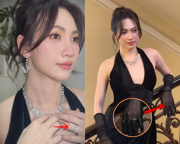 Phương Anh Đào bị bắt gặp đeo nhẫn đôi với Tuấn Trần. (Ảnh: Sưu tầm)