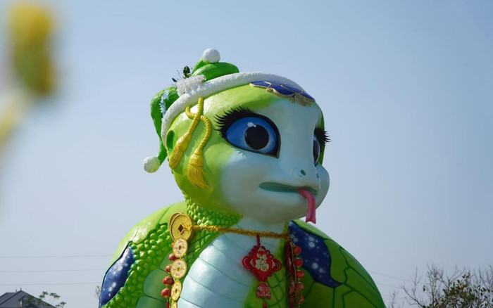 Linh vật rắn dễ thương của Bắc Giang: Mi cong điệu đà, toàn thân xanh mướt mắt Ảnh 2