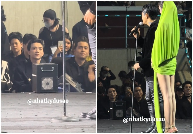 SOOBIN Hoàng Sơn và Thanh Thủy âu yếm nhìn nhau. (Ảnh Nhật ký đu sao)