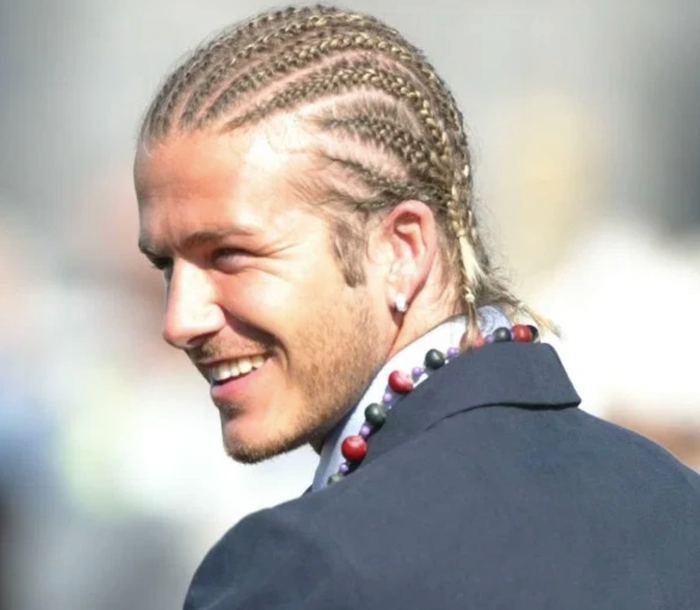 David Beckham từng 'lăng xê' kiểu tóc ấn tượng này. (Ảnh tổng hợp)